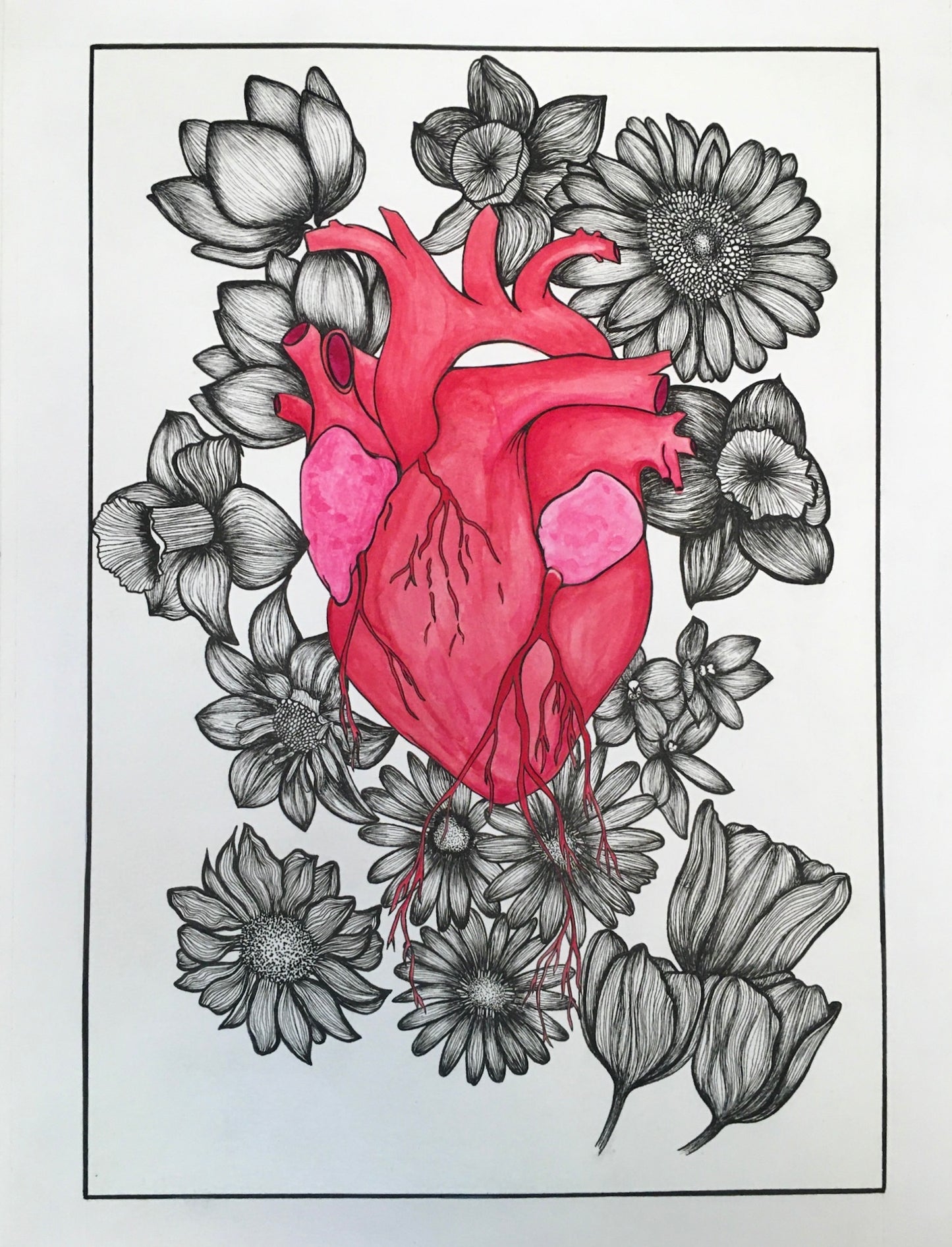 Cœur en fleurs